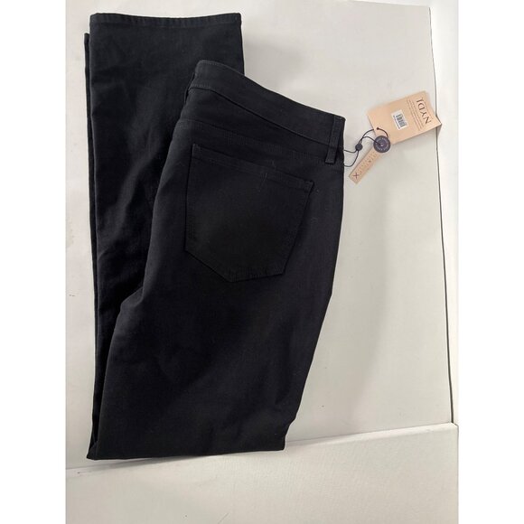 Polished Casual NYDJ Jeans 12 Sheri Slim Black Lift Tuck Ankle Slit NWT 5 Pocket - Picture 2 of 15